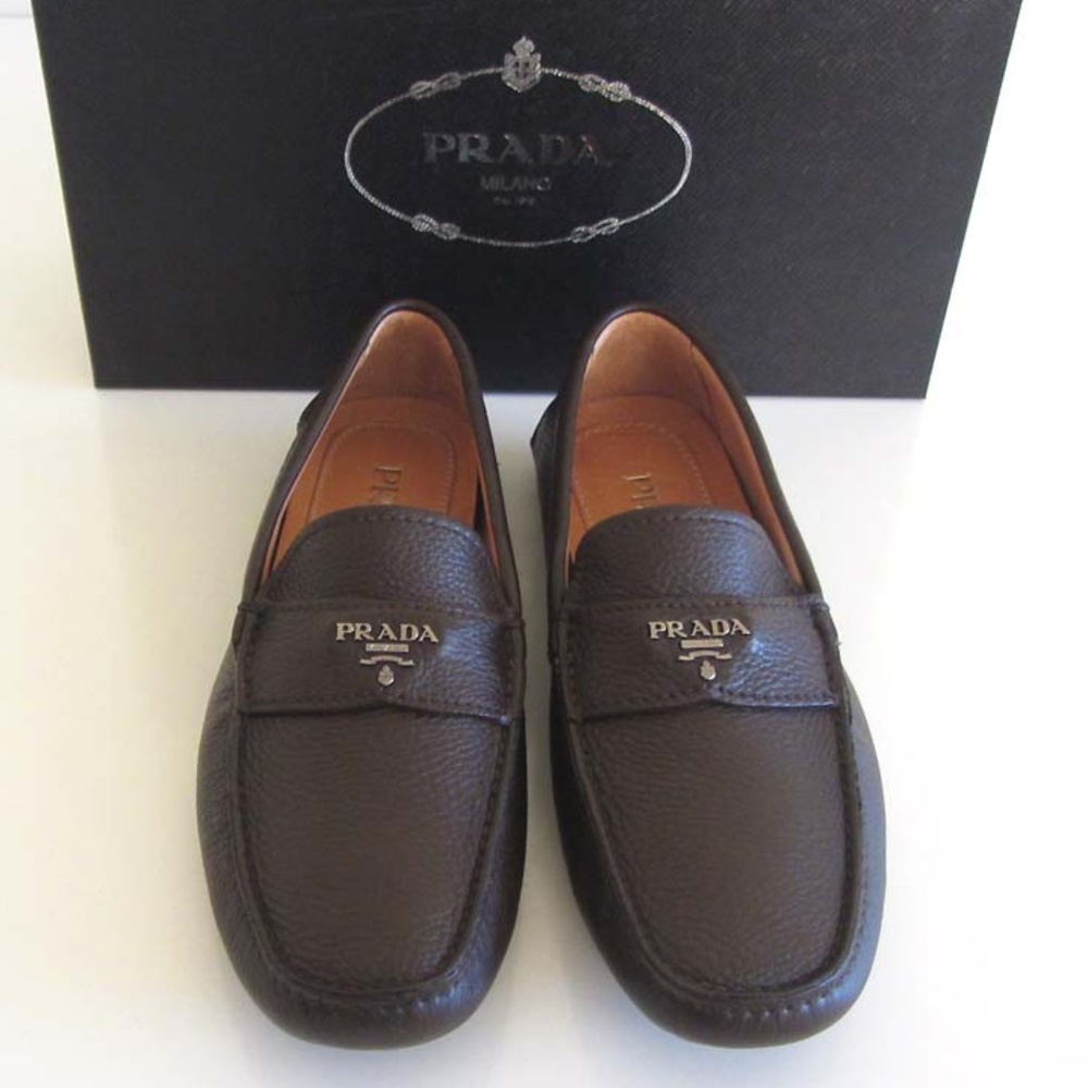PRADA logo pebbled driving loafers 6.5 / 7.5 US - Picture 5 of 8
